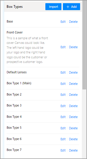 BoxType Right Hand Menu