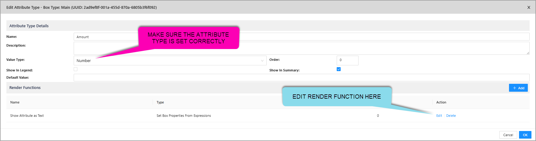 Edit Render Function