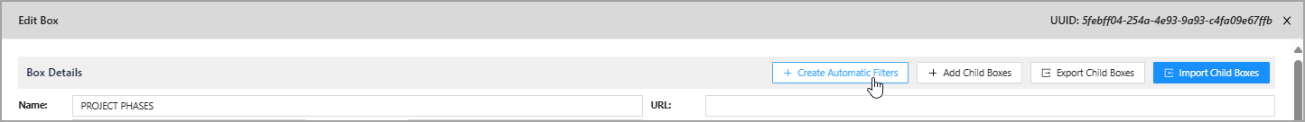 Create Automatic Filters location