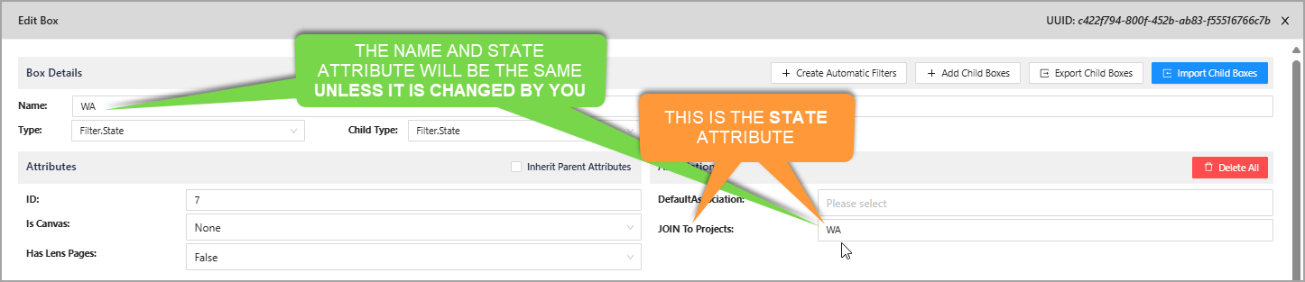 Example of State Attribute