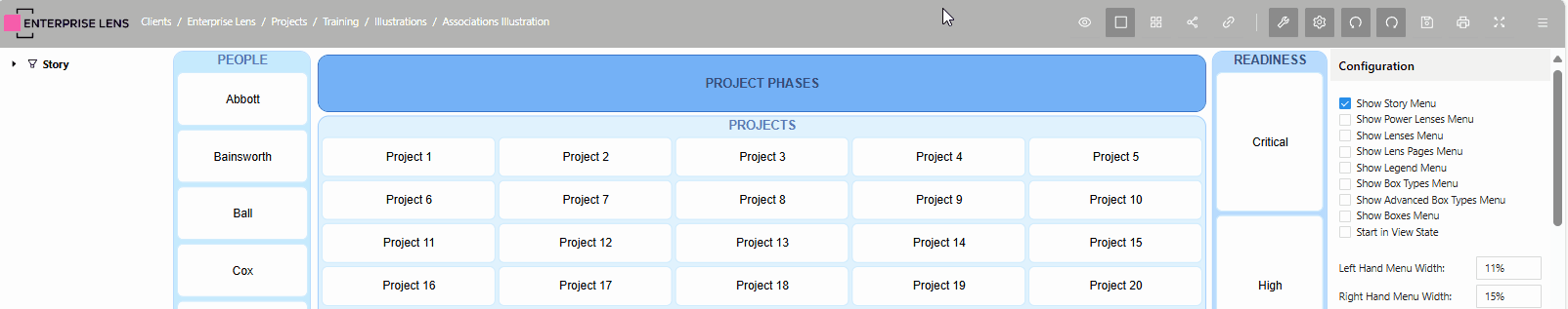 Association Mode click Projects