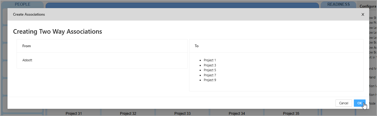 Check mark Association Mode Icon Location