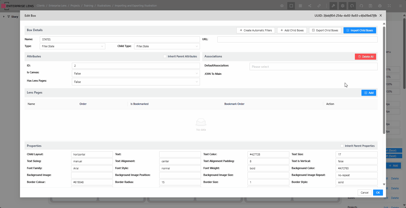 Importing Child Boxes